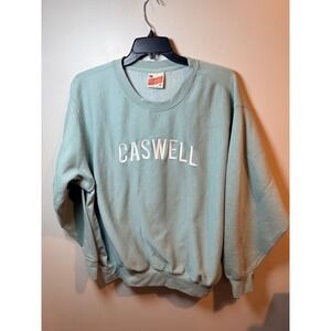 Pro Weave Sage Green CASWELL Sweatshirt Crewneck 2X Vintage Embroidered